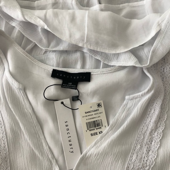 Sanctuary White Ruffle Dress with Embroidery - Picture 5 of 5